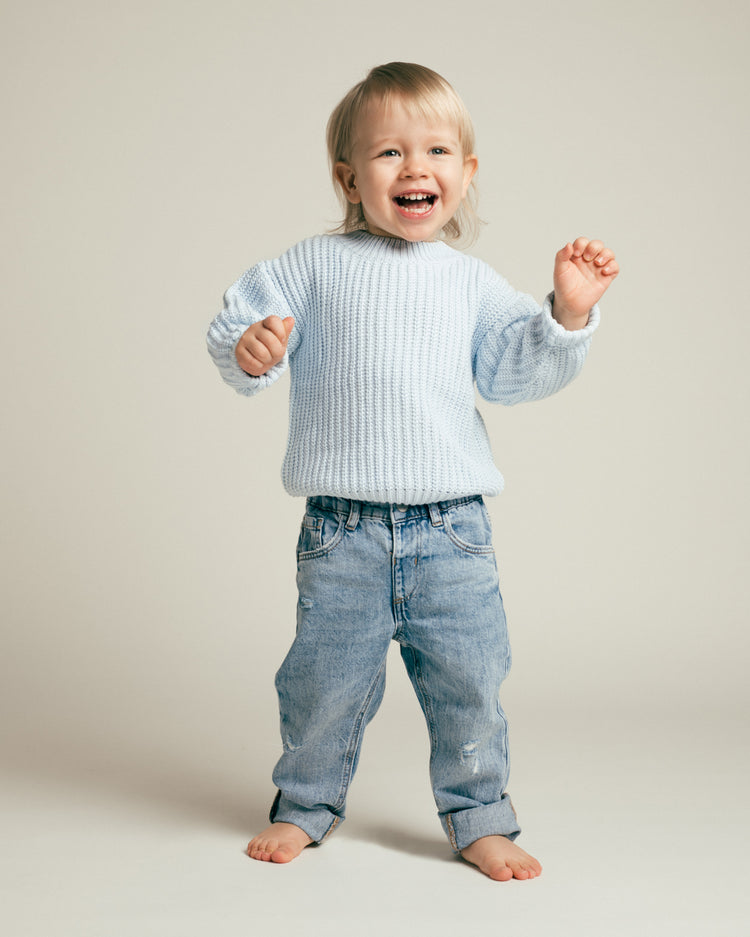 organic cotton knit for a toddler